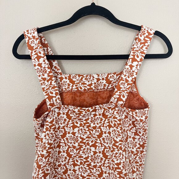 ModCloth Ready, Rosette, Go! Tank Top & A-Line Skirt Set in Orange Floral (S) - Picture 5 of 10